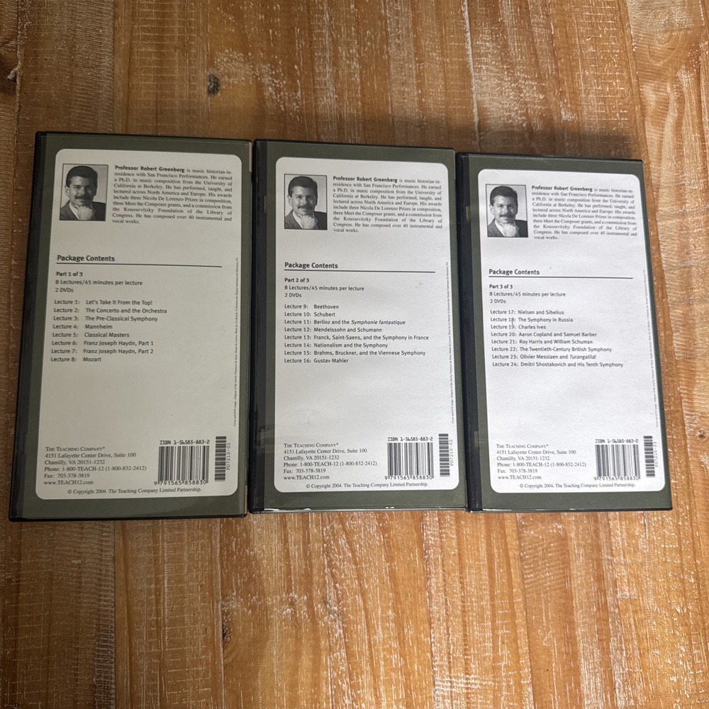 The Symphony Parts 1-3 Audio CD Guidebook | The Great Courses Robert Greenburg - Picture 2 of 3